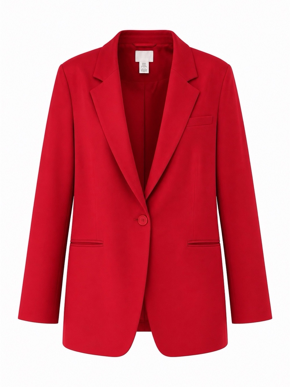 H&M Red Single-Button Blazer Jacket - XXL